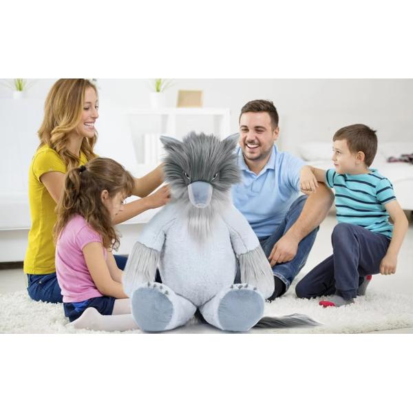 Halloween Gift MorisMos Gray Humanoid Wolf Plush Toy Mythical Creature Collector's Edition Premium Cuddle Companion