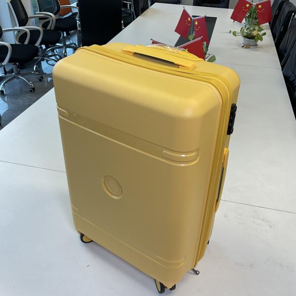 Simple Style Business Travel Suitcase with Lightweight PC Material and OEM Service