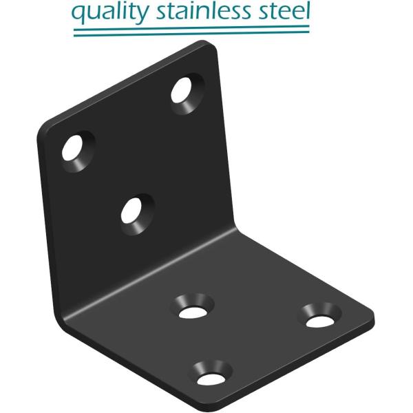 Metal Steel Bracket Standard 90 Degree L Shaped Corner Brace for Wood Cabinets Shelves