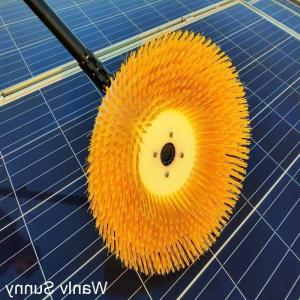 Quality EU Standard Solar Panel Cleaning Tool with Single-Disc Head and 3.5 Meters Telescopic Handle for sale