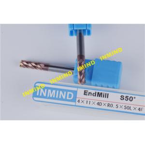 China 4*R0.5*50L upto HRC65  Corner Radius end mill Corner R0.1-R1  high hardness  end mill tool ALCRONA coating on sale