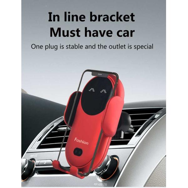 Auto Clamping 10W Car Mount Wireless Charger Air Vent For IPhone