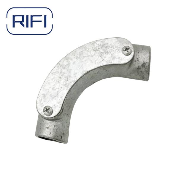 20mm 25mm Inspection Bend Electrical Steel Conduit Fittings Malleable Iron Bend