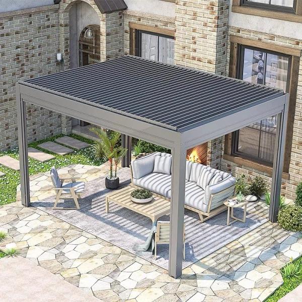 3x4m 4x4m Aluminum Pergola Villa Garden Leisure Shade Outdoor Pavilion