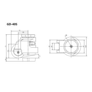 EDL 50kg-1000 Kg Caster Wheels , Threaded Leveling Castor Wheels GD Series GDS