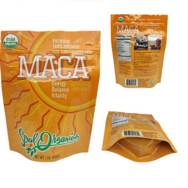 Buy 20x13.9cm Stand Up Plastic Pouch Packaging Glossy Surface at wholesale prices