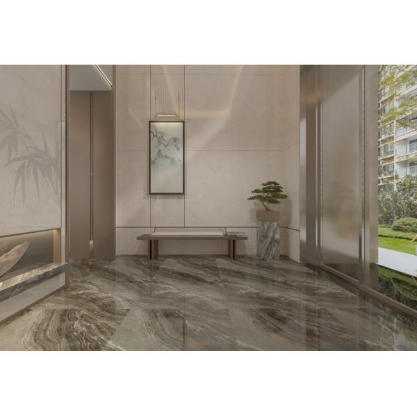 1000x1000mm Non-Slip Acid-Resistant Gray Indoor Floor Polished Glazed Porcelain Tile For Decoration and Shopping Mall