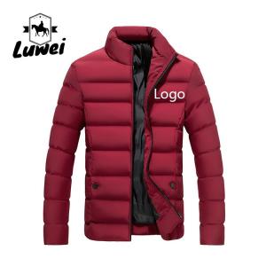 Winter Padded Cotton Jacket Men Windproof Worsted Knitted Coat
