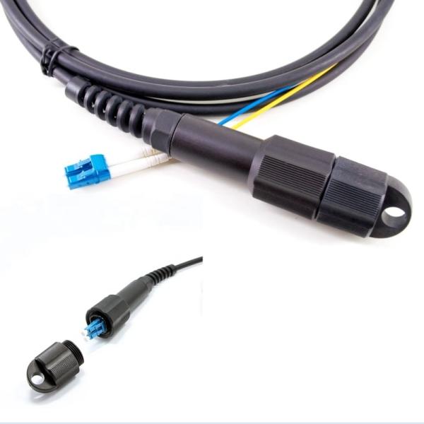 Outdoor Waterproof FTTH Optical Fiber Cable with CPRI Connector and 0.1