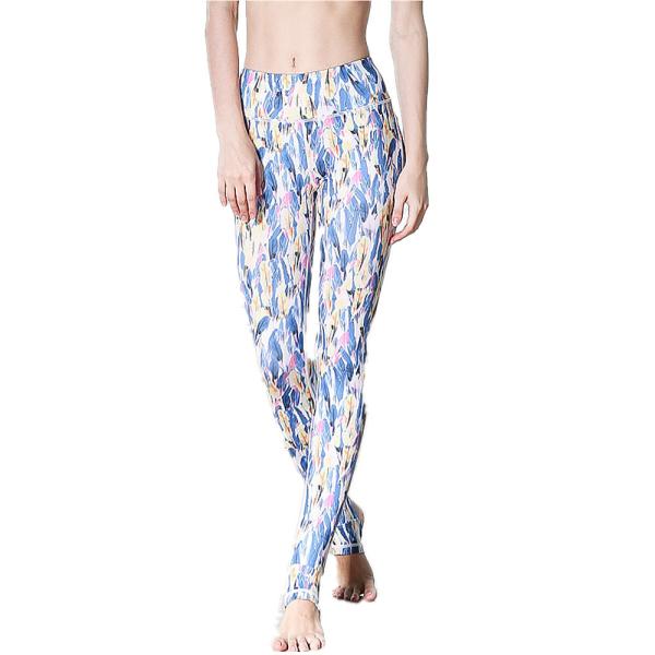 CPG Global Women's Gyg Legging Sport Running Pants Yoga Floral Blue Print Slim Fit HK19