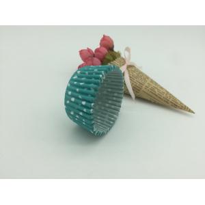 Greaseproof Polka Dot Cupcake Liners Mint Green Cupcake Wrappers Round Shape