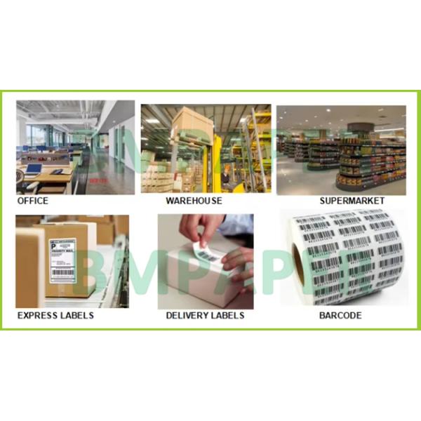 Jumbo Roll High Bulk 65gsm 90um Thermal Paper For Logistics Label 600mm