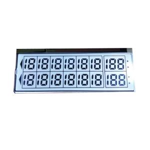 Custom Monochrome Gray FSTN 7 Segment Lcd Display With White LED Backlight