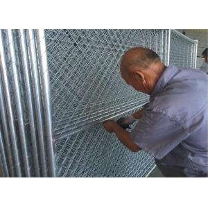 Quality HDG Easy chain link fence panels 8ft x 12ft spacing 2inch x 2inch x 12ga wire tubing 1.5 inch with 16 ga thickness for sale