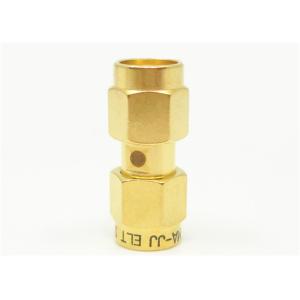 50Ω Brass Gold Plated SMA RF Adapter Beryllium Bronze Contacts