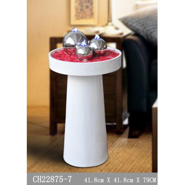 Buy Warm Led 80cm Fiberglass Water Fountain With Lights at wholesale prices