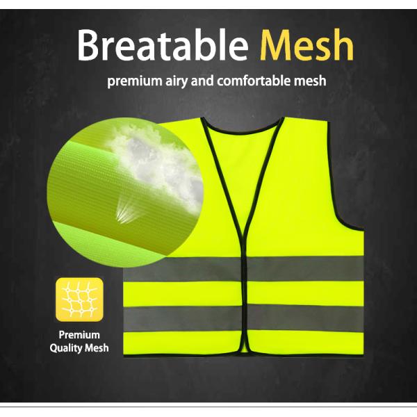 10 Pieces Kids Safety Reflective Vest High Visibility Neon Construction Traffic Vest for Cycling Running Skiing