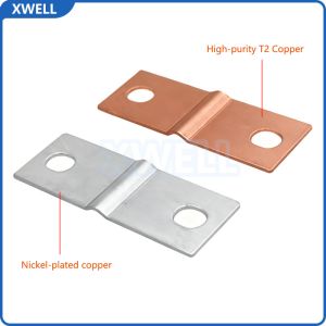 China Nickel-Plated Copper Connecting Plate with M6 Screw Hole-Type Busbar for Solder-Free High-Current Lithium Battery Connections on sale