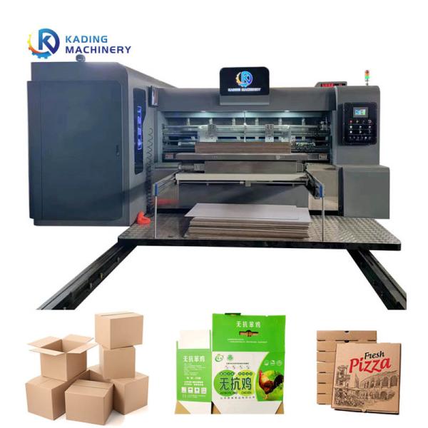 Multi Color Cardboard Printer Machine With Rotary Die Cutting