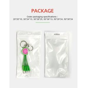 Customized PVC 4 in 1 USB Cable with Keyring
