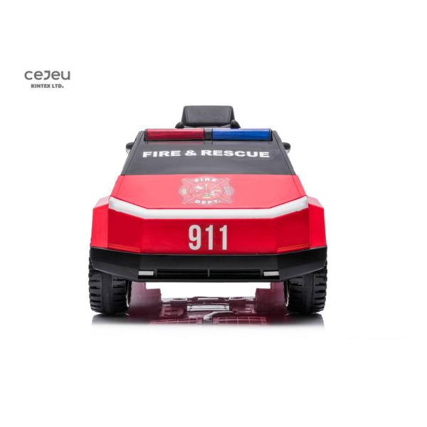 Mighty Fleet Rescue Force Pickup Truck Police Red White Black