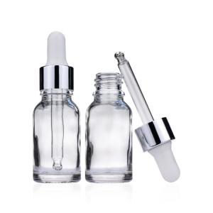 Empty 15ml 0.5oz Oil Dropper Glass Bottle Refill Portable Clear Bottle