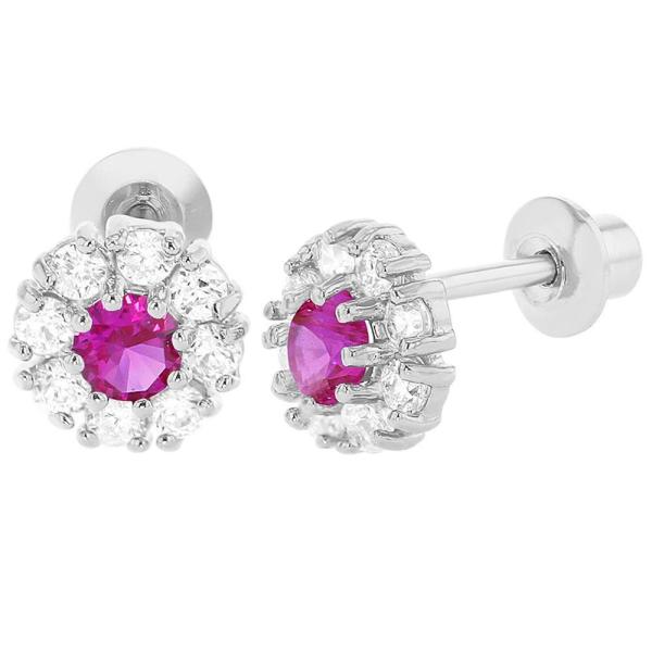 Buy 925 Silver Flower Stud Earrings with CZ for Children 30PRS MOQ at wholesale prices