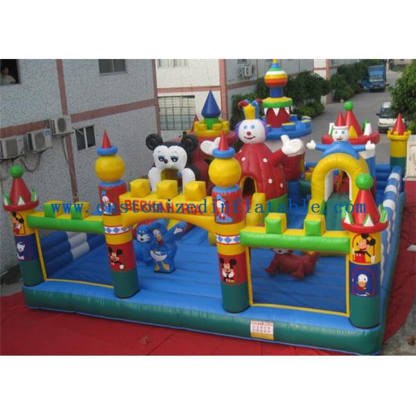 Popular Inflatable Theme Park Kids Bouncy Castle Carnival Games For Jumping