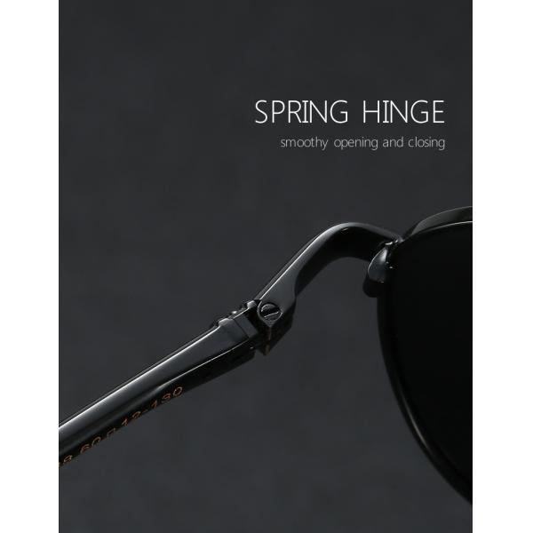 Memory Metal Frame Polarized Sunglasses Fashion Spring Leg Stylish