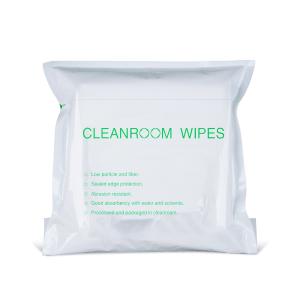 China Laser Cut Cleanroom Polyester Wipes 9 Inch With Customised Logo on sale
