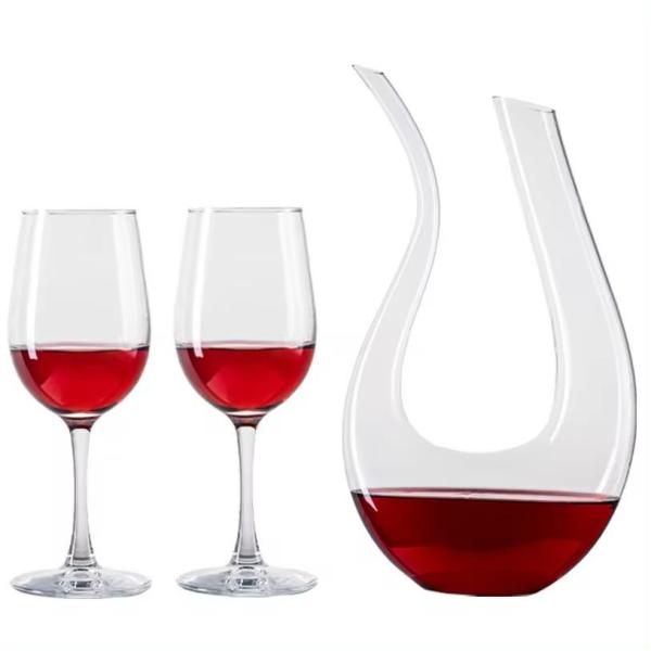 Buy U Shape Clear Crystal Glass Wine Decanter Lead Free at wholesale prices