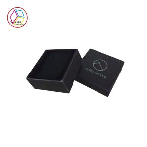 Silver Foil Matte Varnish Black Jewelry Box With EVA Insert