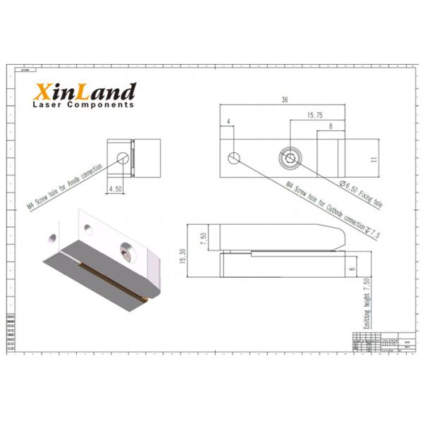 Optical Industrial 808nm 60W Micro Channel Water Cooled Mini Laser Diode Bar