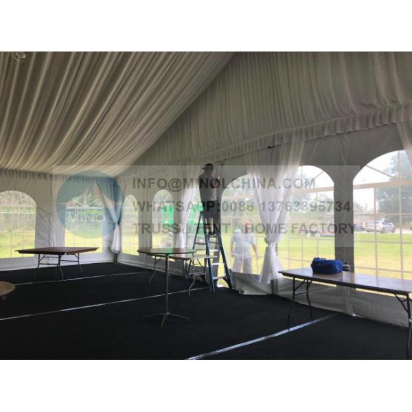 Prefab 850gsm PVC Coated Fabric Wedding Marquee Tent Anti Rust