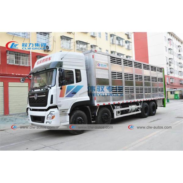 Aluminum Alloy Dongfeng 8X4 120 Units Animal Transport Truck