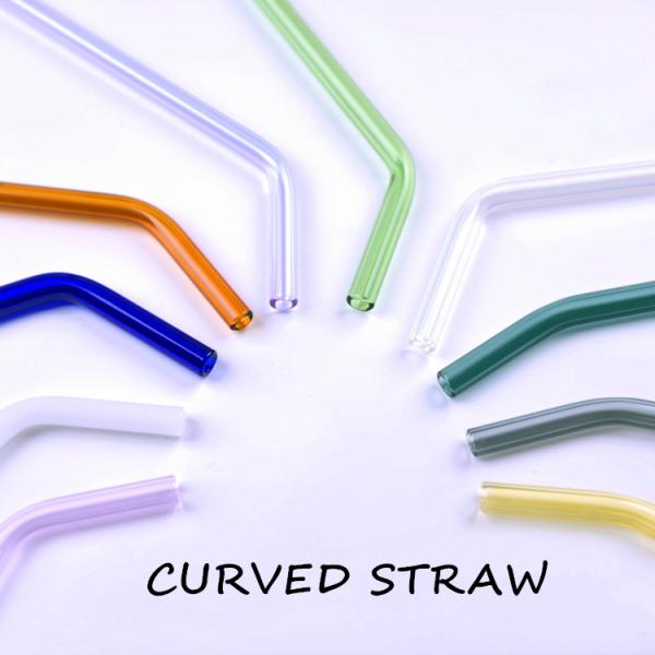 Heat Resistant Drinking Borosilicate Glass Straw Eco Friendly