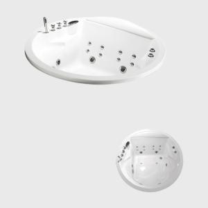 24Inch Buildin Massage Freestanding Jetted Bathtub Acrylic 2 Person Round