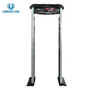Black IP65 Walk Through Security Metal Detectors 6 Zones 100 Sensitivity