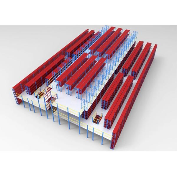 Buy Metal Industrial  Mezzanine Systems Multi Layers Shelving Max Load 1000kgs at wholesale prices