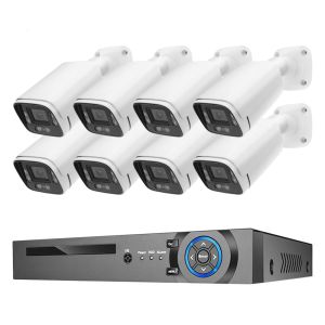 Quality 8 Channels Wired POE IP Network CCTV Camera System with Face Detection for Outdoor Home Security for sale