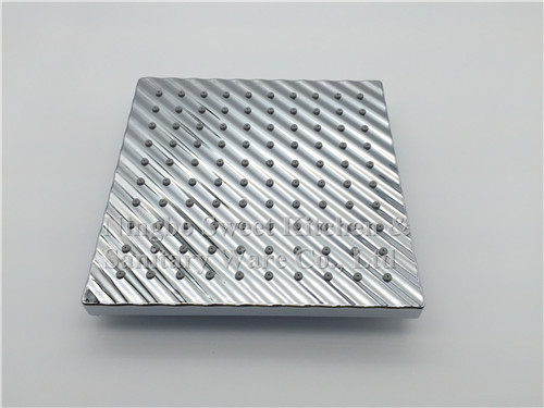 Double face ABS completely Chrome plating single function shower head hand shower set square overhead shower rain shower