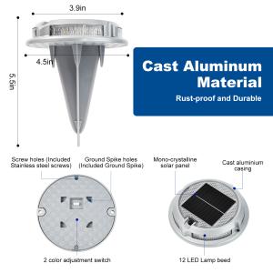 20 Lumens IP67 Waterproof Solar Powered Dock Light for Outdoor Lighting