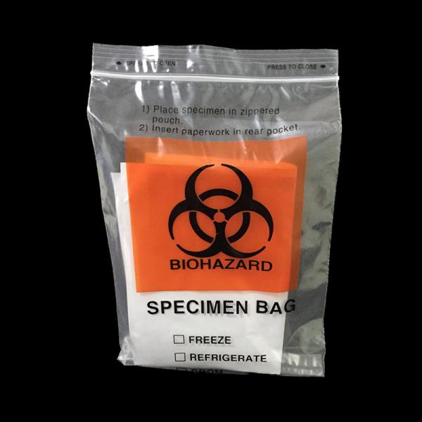 Biohazard Transparent 8x10cm Specimen Transport Bag Heat Seal