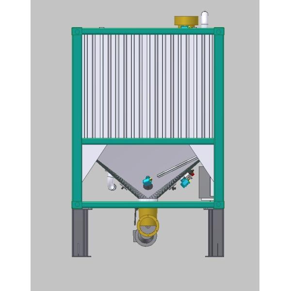 Buy Mobile Concrete Batching Plant 57M3 Low Profile Cement Silo at wholesale prices