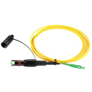 Waterproof Mini SC/APC To SC/APC FTTH Fiber Optic Patch Leads