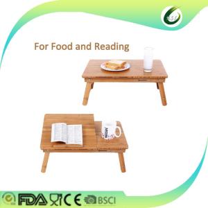 Bamboo laptop desk adjustable breakfast serving bed tray