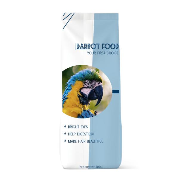 Buy Parrot Zipper Stand Up PET Food Pouch 80 Mircons at wholesale prices