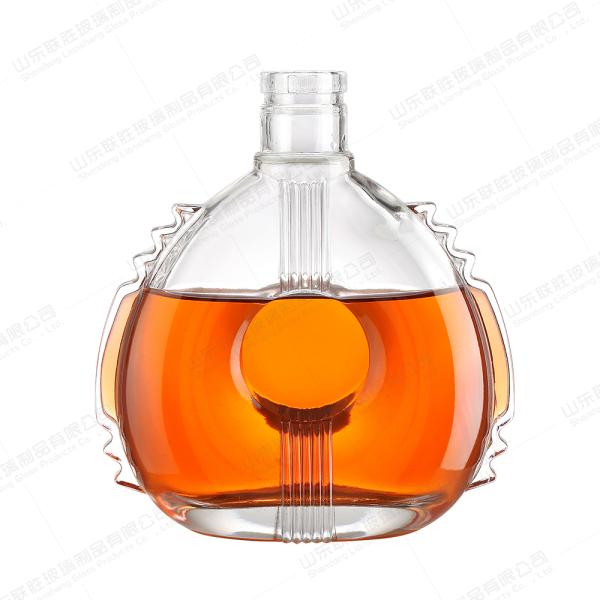 Accptable OEM/ODM Custom Clear Glass Bottle for Liquor Wine Whisky Vodka Spirit Clear