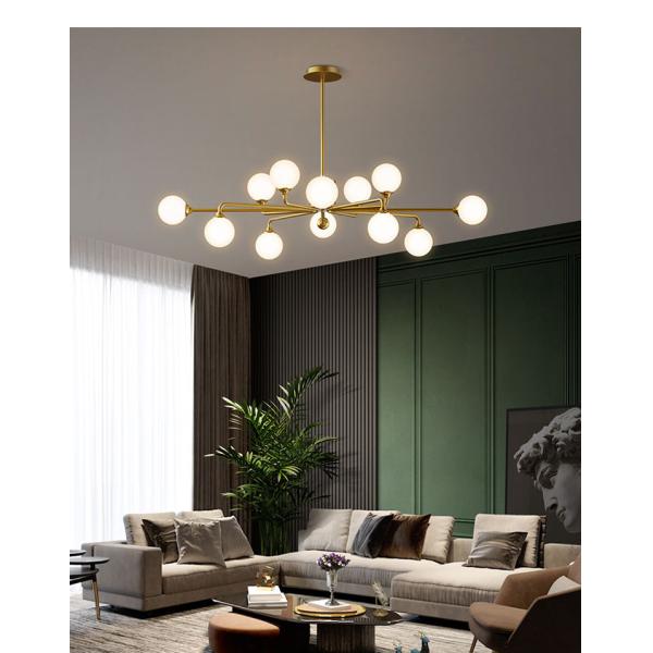 Modern Metal LED Chandelier Lighting Lustre Living Room Villa Interior Decor Pendant Lamp(WH-MI-436)