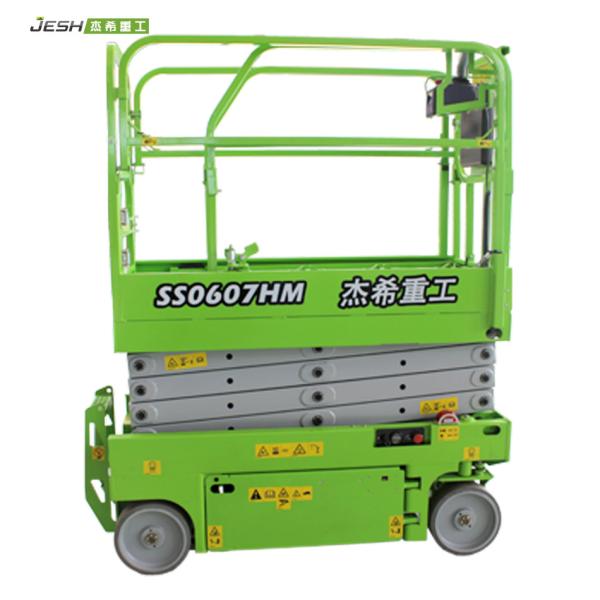 Buy High impact aerial working platform 6m 230kg capacity mini hydraulic scissor lift for warehouse at wholesale prices